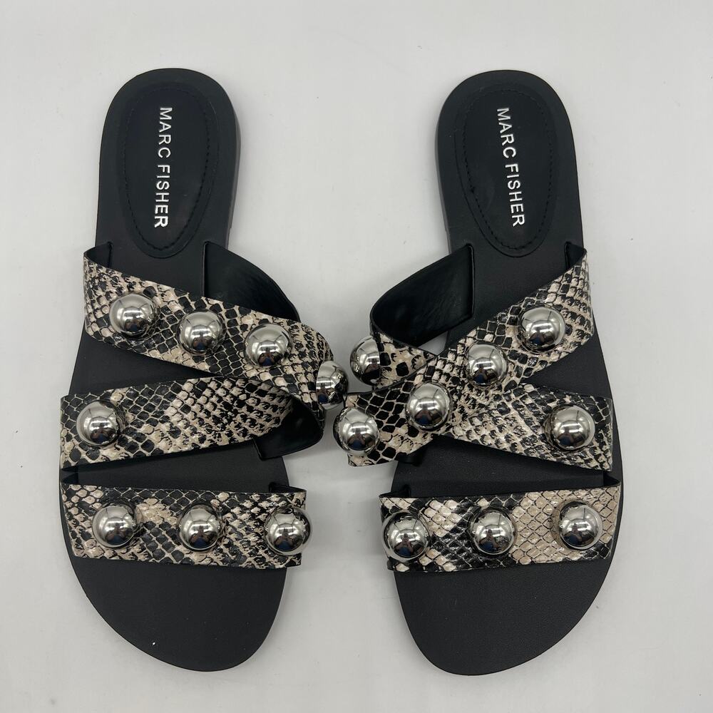 Marc Fisher Slide Sandal Size 7 M Bryte Snake - image 1